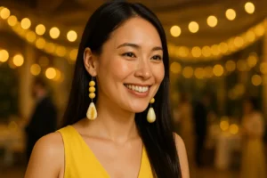 Pendientes para vestido amarillo