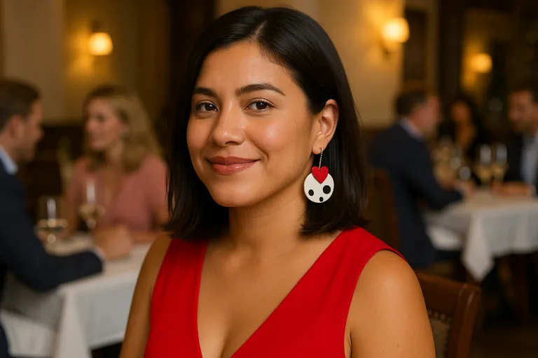 Pendientes para vestido rojo