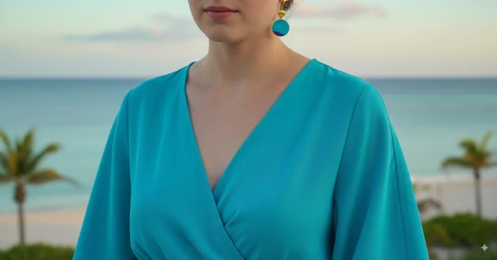Pendientes para vestido turquesa