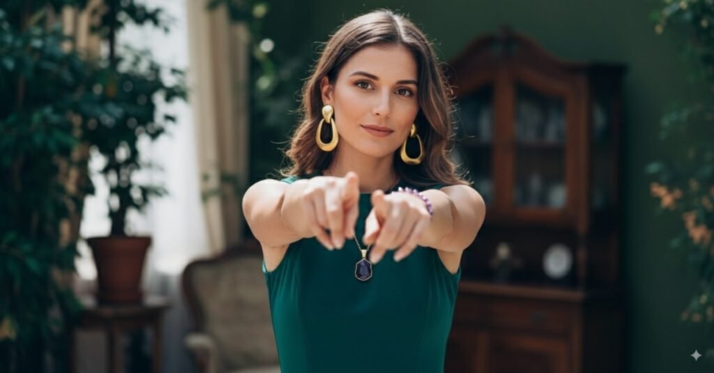 Pendientes para vestido verde botella