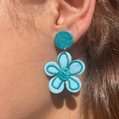 Pendientes de flores grandes Andrea