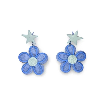 Pendientes flores margaritas y estrellas