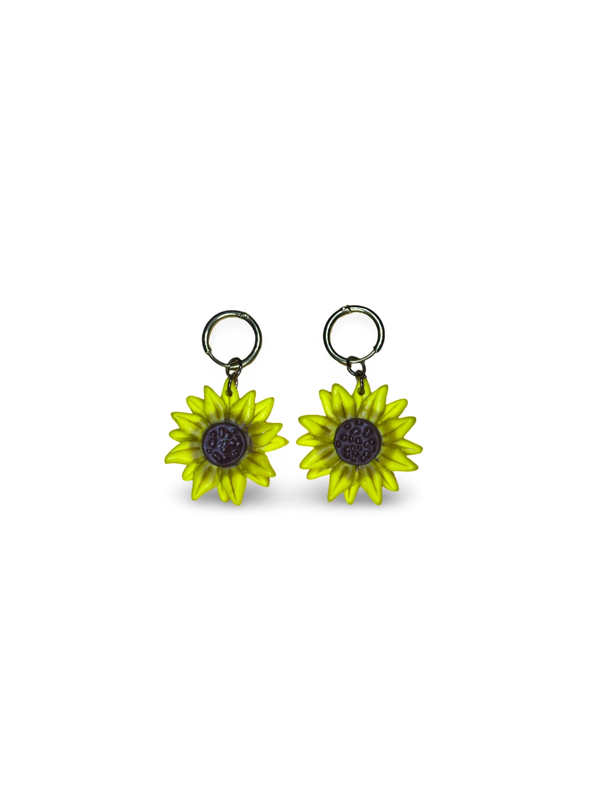 Pendientes de girasoles