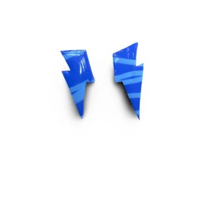 Pendientes rayo arcilla polimérica azul marino azul cielo