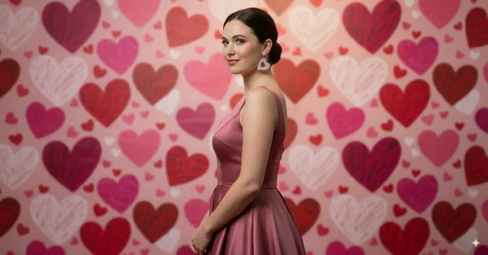 Pendientes de corazones grandes para mujer