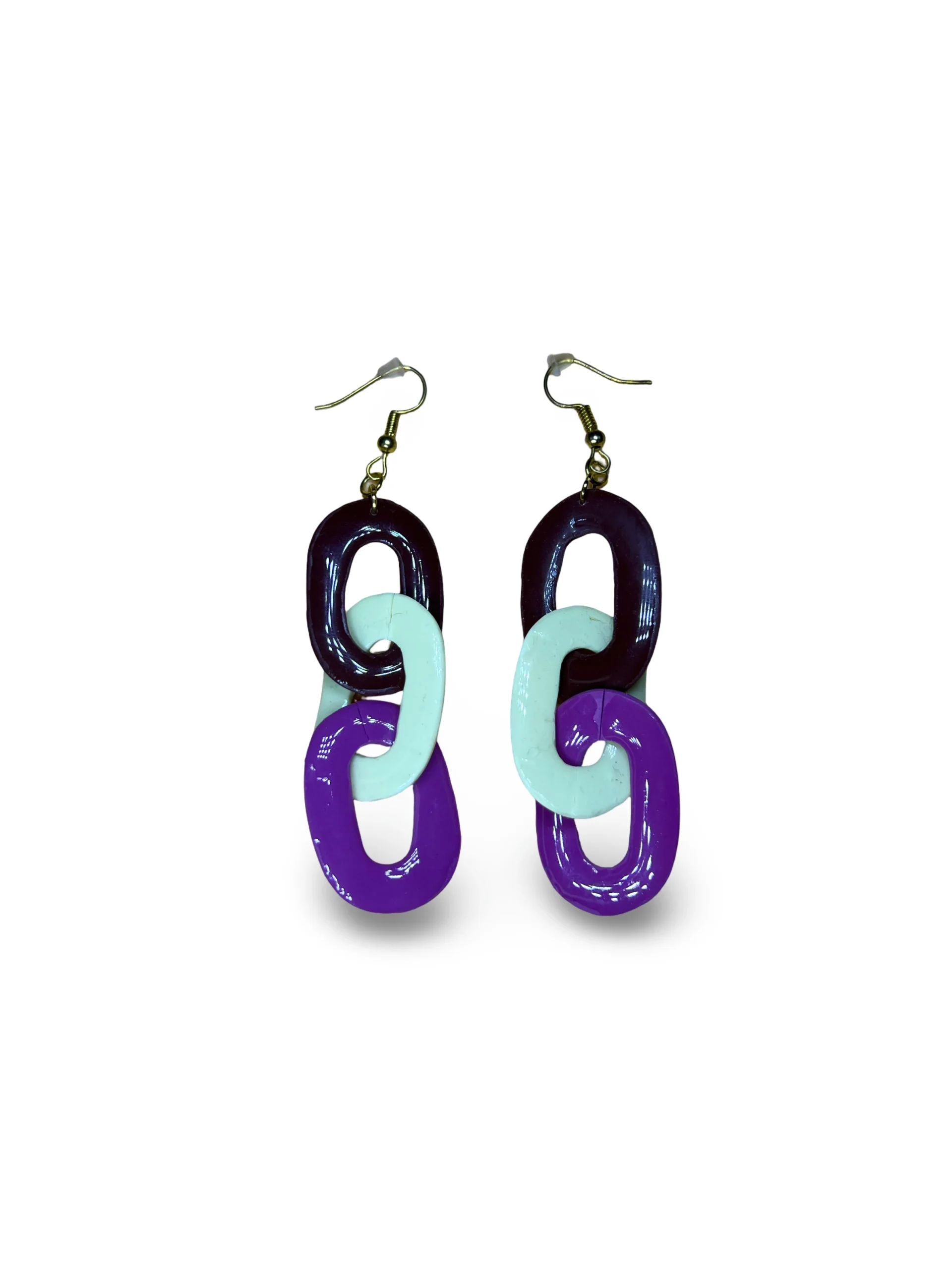 Pendientes largos entrelazados