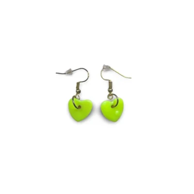 Pendientes pequeños corazon amarillo
