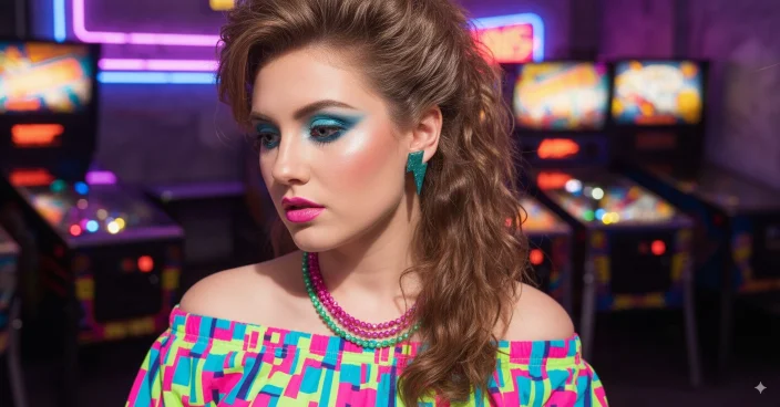 Pendientes de los años 80 de mujer