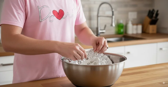 Limpiar pendientes de plata con vinagre blanco