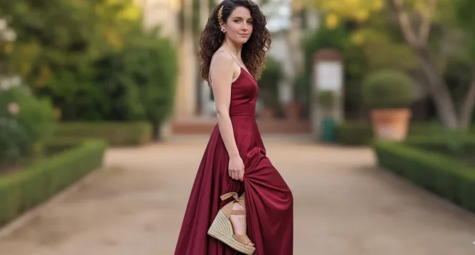 Pendientes vestido rojo granate Pendientes para vestido granate