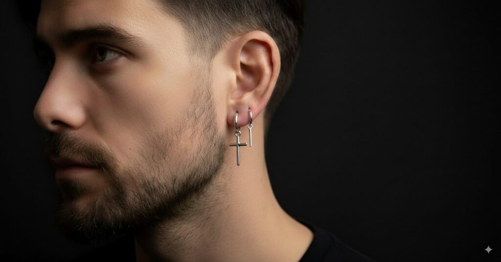 Pendientes colgantes de hombre