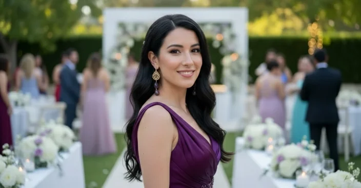 Pendientes vestido morado boda Pendientes para vestido morado de boda