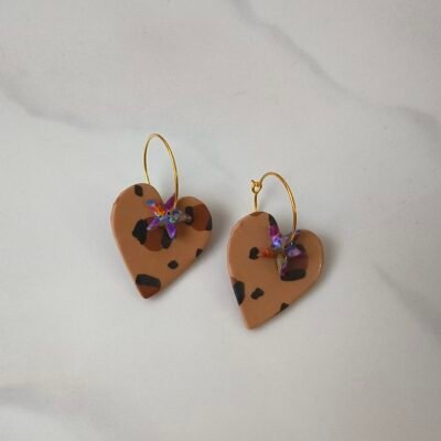 Pendiente leopardo y estrella Valentina